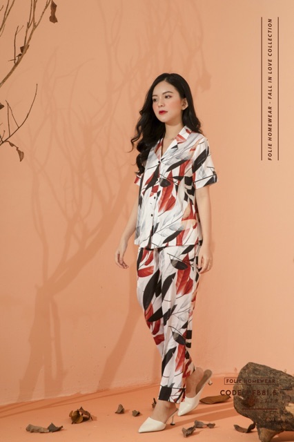Folie Homewear đồ mặc nhà áo tay ngắn quần dài FB81.5