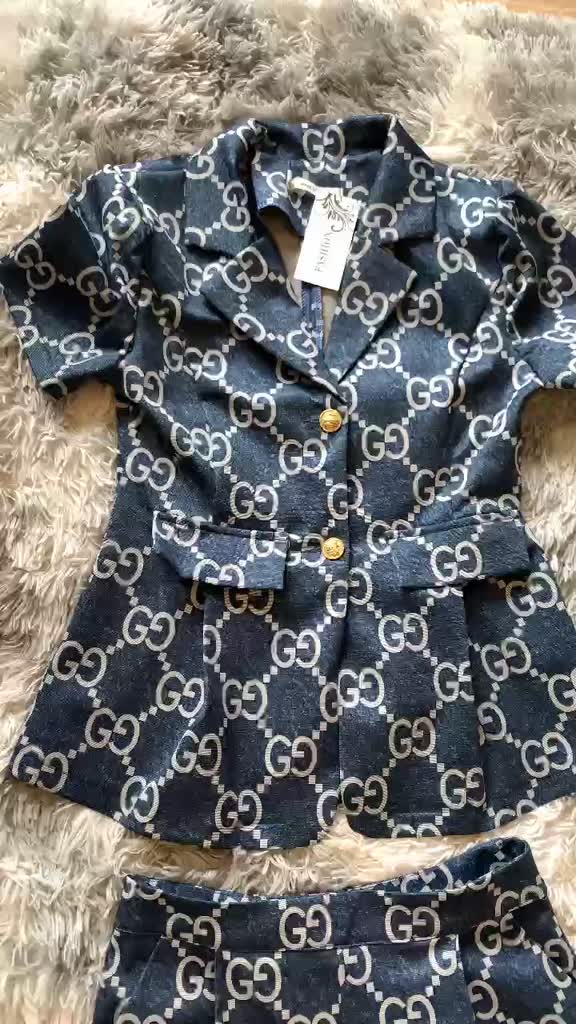 SET bộ vest ngắn tay nữ kiểu thời trang - xanh coban nhạt | BigBuy360 - bigbuy360.vn