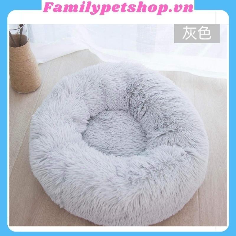 Nệm cho chó mèo-ổ đệm lông tròn cao cấp-familypetshop.vn