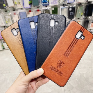 Ốp lưng Samsung j6 plus viền dẻo hình 3d chống sốc, ốp giả da, dẻo trong suốt