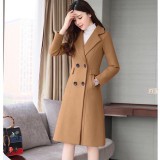 ÁO KHOÁC DẠ CỔ VEST DÁNG DÀI PHỐI 4 NÚT - QC450591