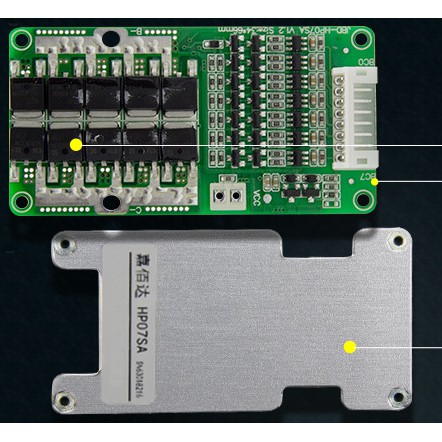 Bảng mạch bảo vệ pin 18650 Lithium ion 3.7V BMS JBD 7S 24V- 29.4V 20A chính hãng