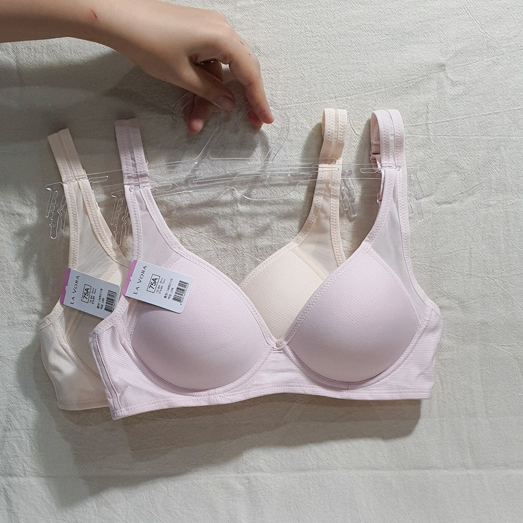 Áo Lót Hàn Quốc La Vora, Không Gọng, Mút Nâng Tự Nhiên, Phối Lưới Mềm Êm Ái - Hosik's Shop