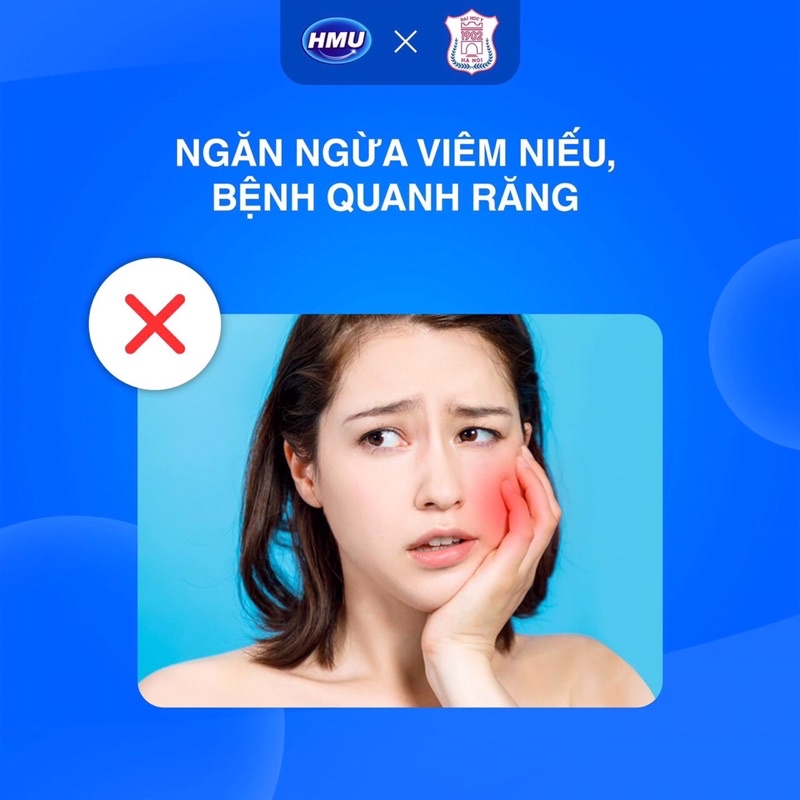 Nước súc miệng HMU chứa Chlorhexidine 0,12% chính hãng Đại học Y Hà Nội ơi