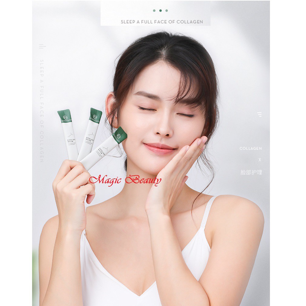 QUARXERY - Hộp 20 Gói Mặt Nạ Ngủ Collagen, Nâng cơ mặt, Dưỡng Trắng Da Chính Hãng Quarxery