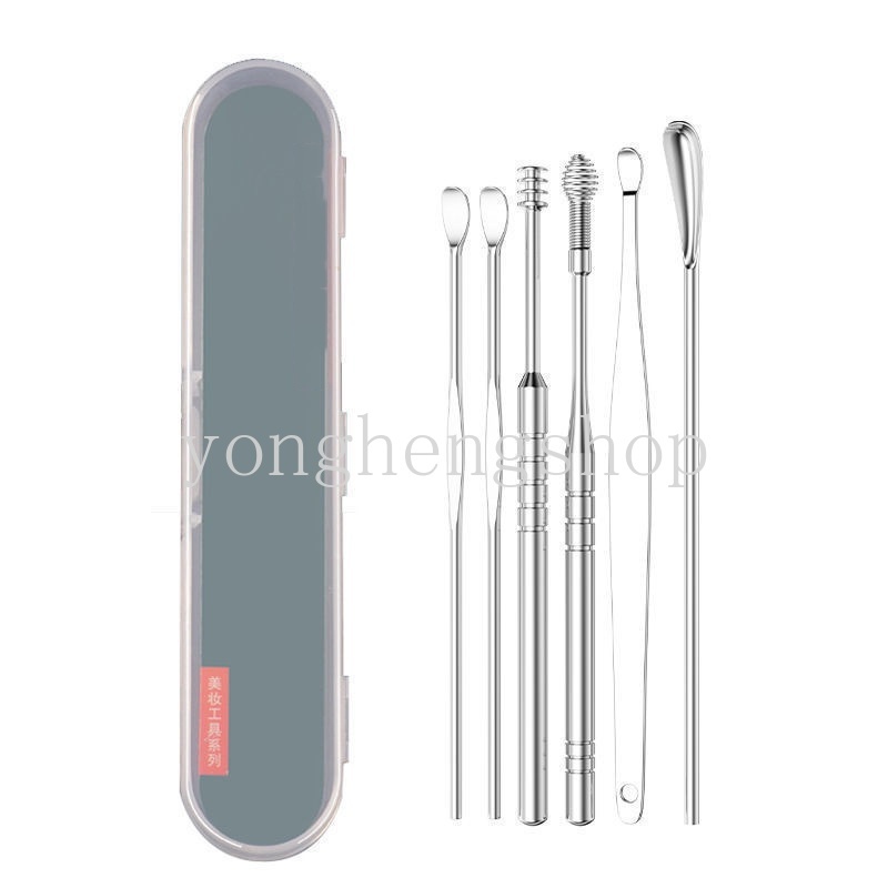 Set 6 thanh lấy ráy tai bằng thép không gỉ chất lượng cao