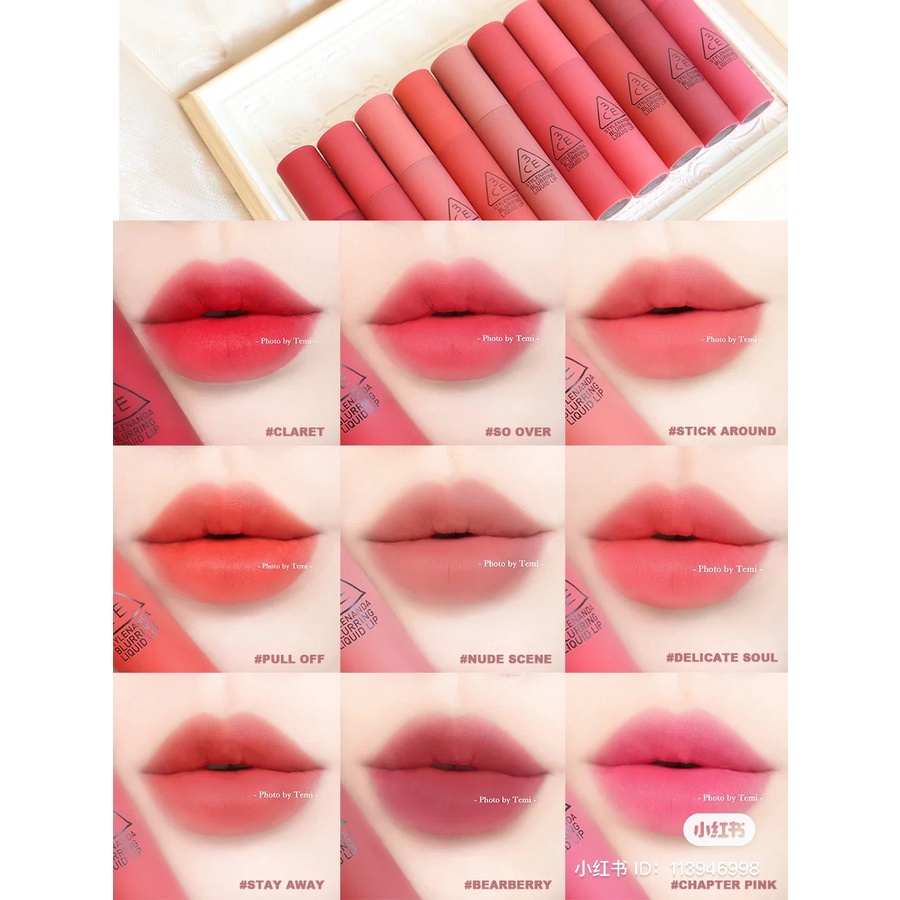 Son Kem Lì 3CE Blurring Liquid Lip 5.5g