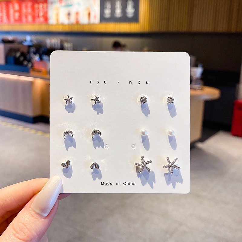 Bộ Khuyên Tai Nhỏ Và Tinh Xảo Bông tai Phong Cách Mới Cho Nữ