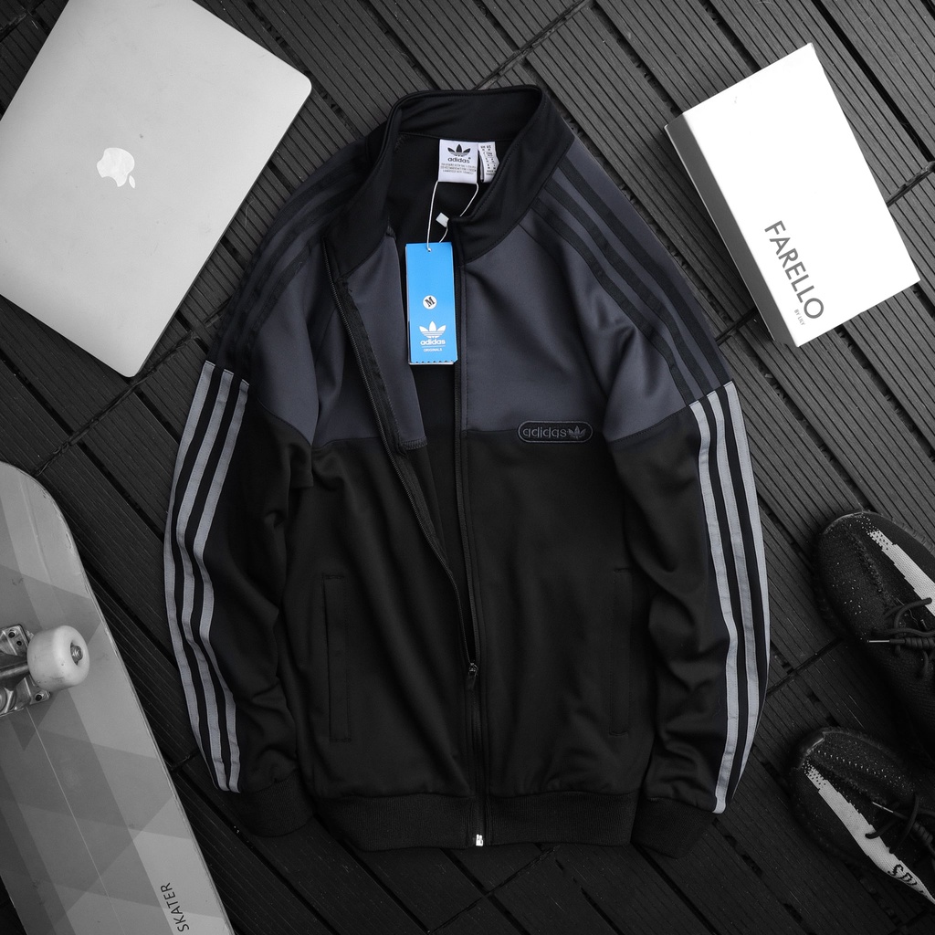 Áo khoác thể thao phối sọc chất liệu poli 2 da cao cấp 8623