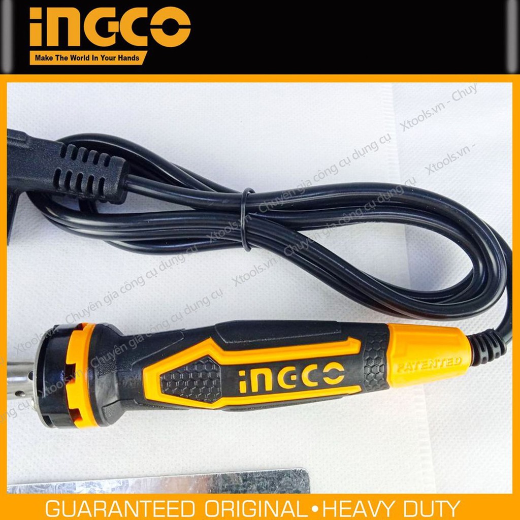 Mỏ hàn chì INGCO 40-100W mỏ hàn điện, nhựa thông, thiếc, làm nóng cực nhanh, nhỏ gọn tiện lợi, điện 220-240v mũi hàn chì