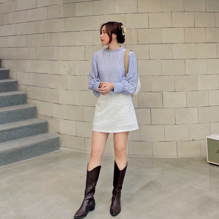 Áo Fabric Holic tay dài cổ trụ