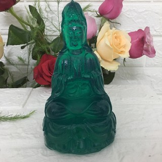 Tượng Quan Âm xanh lá cao 13.5 cm chỉ 99k