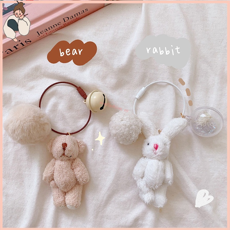 Dây Móc Hình Thỏ Nhồi Bông Đáng Yêu