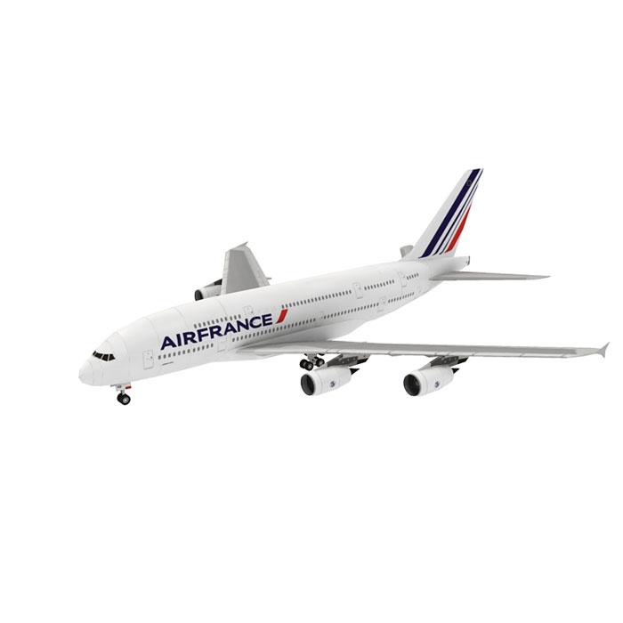 Mô hình giấy 3D  máy bay Air France Airbus A380