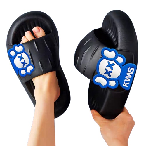 Dép bánh mì nữ quai ngang sticker cute (NEW) - Dép nữa đi chơi dễ thương