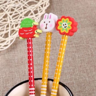 Combo 10c bút chì đầu tẩy