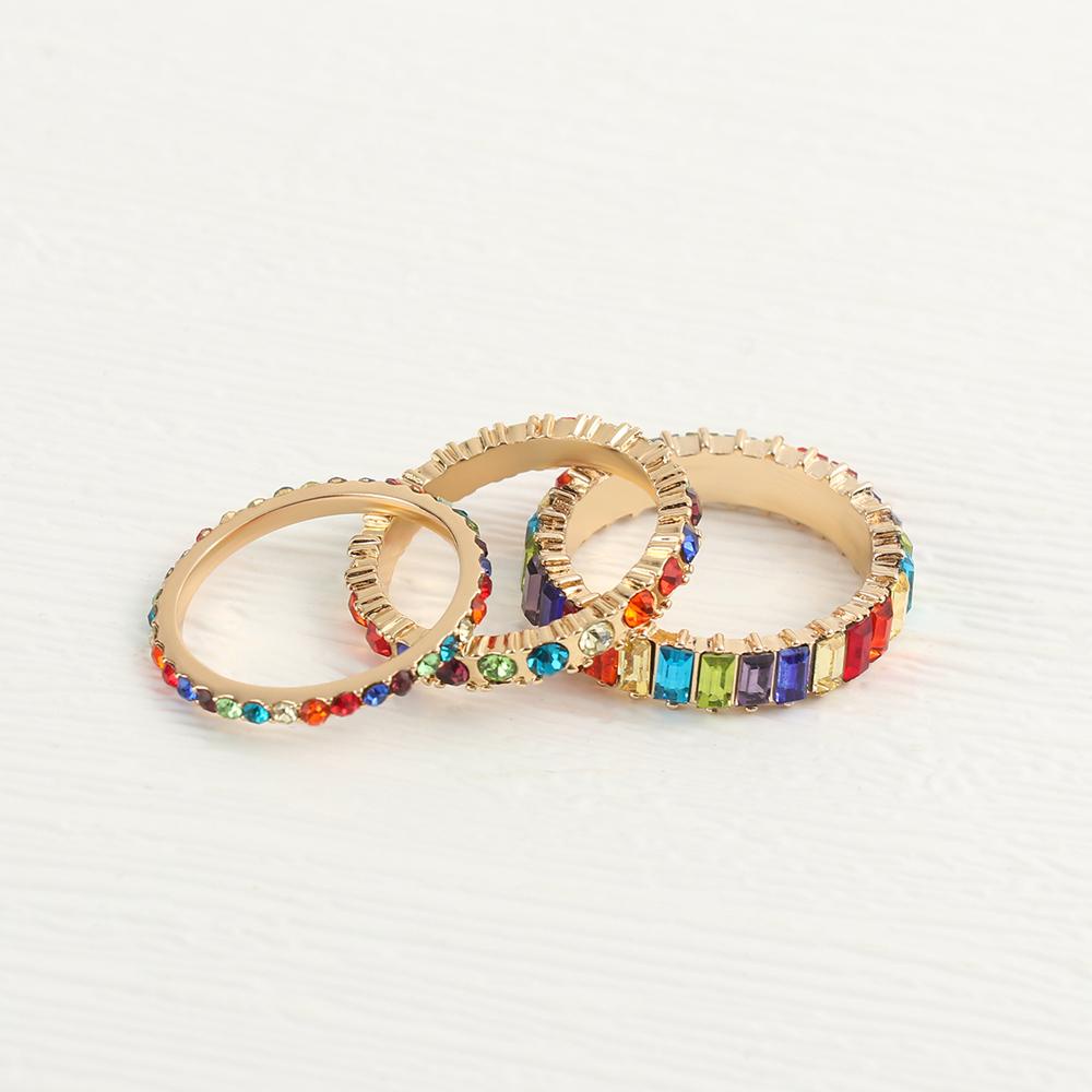 SUSANS Nhẫn Đính Đá Pha Lê Thời Trang