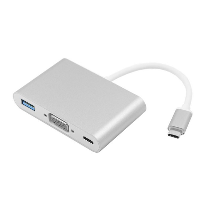 Cáp Chuyển USB TYpe C Sang Vga Và USB 3.0 + Type C - USB-C