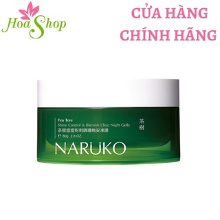 Mặt nạ ngủ kiềm dầu, kiểm soát mụn Naruko trà tràm Tea Tree Shine Control Blemish Clear Night Gelly 80gr