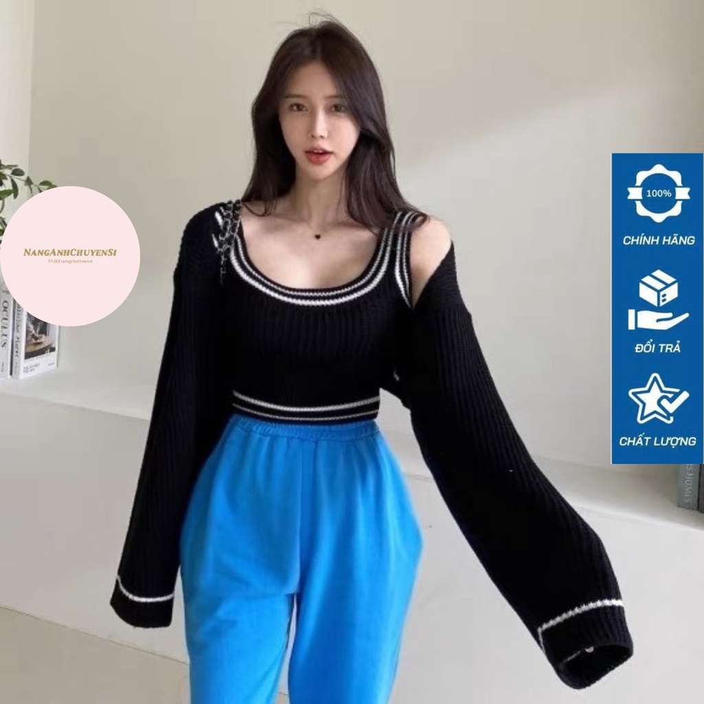 Set Áo Khoác Set Áo 2 Dây Áo Khoác Dệt Kim Set Áo Cadigan Kẻ Phối Áo Ba Lỗ Phong Cách Cá Tính Phù Hợp Đi Chơi Ak1381