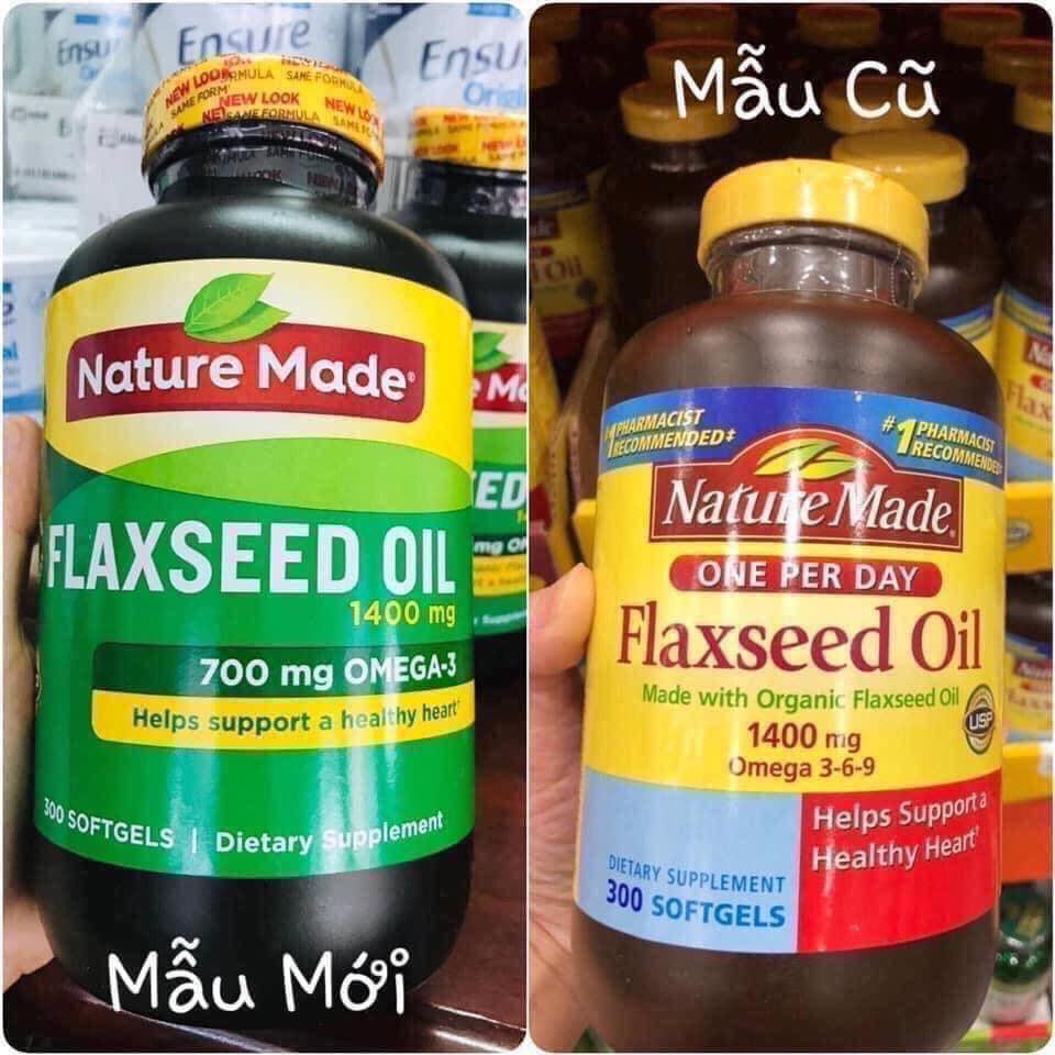 🇺🇸 Dầu Hạt Lanh Nature Made Flaxseed Oil 300 viên 🇺🇸