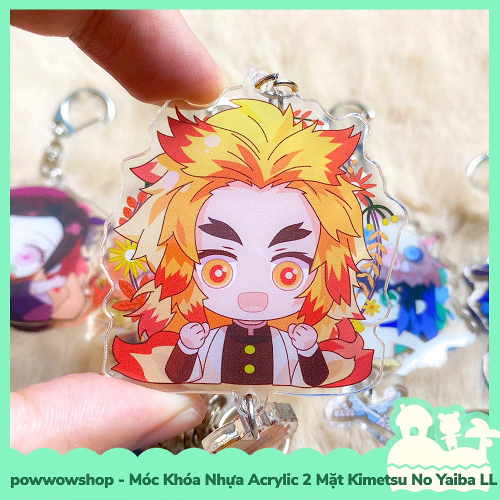 [Sẵn VN - Hỏa Tốc] Móc Khóa Nhựa Acrylic 2 Mặt Trong Suốt Kimetsu No Yaiba Lục Lạp Selfie Days