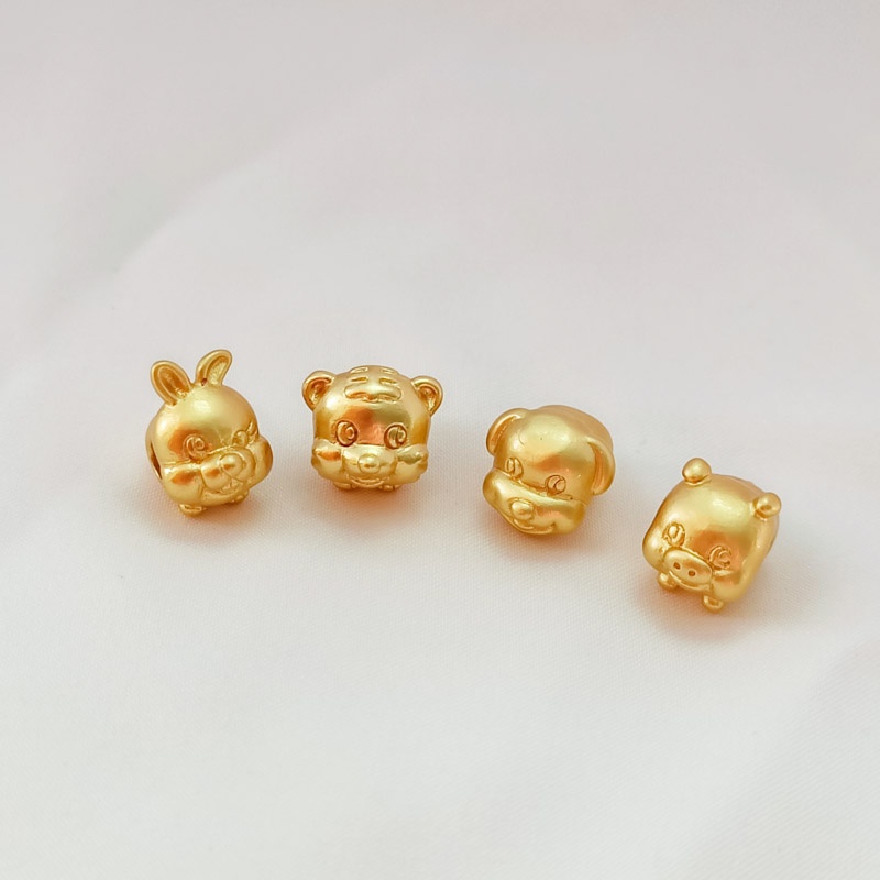 Hạt Xỏ Lỗ Lớn Bằng Đồng DIY Nhiều Màu Sắc Dùng Làm Vòng Đeo Tay