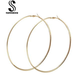 Khuyên tai hình tròn bản to thời trang