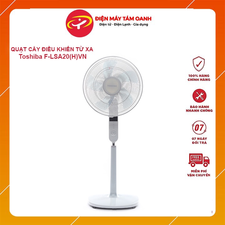Quạt cây đứng điều khiển từ xa Toshiba F-LSA20(H)VN/ F-LSA20(W)VN - Hàng chính hãng