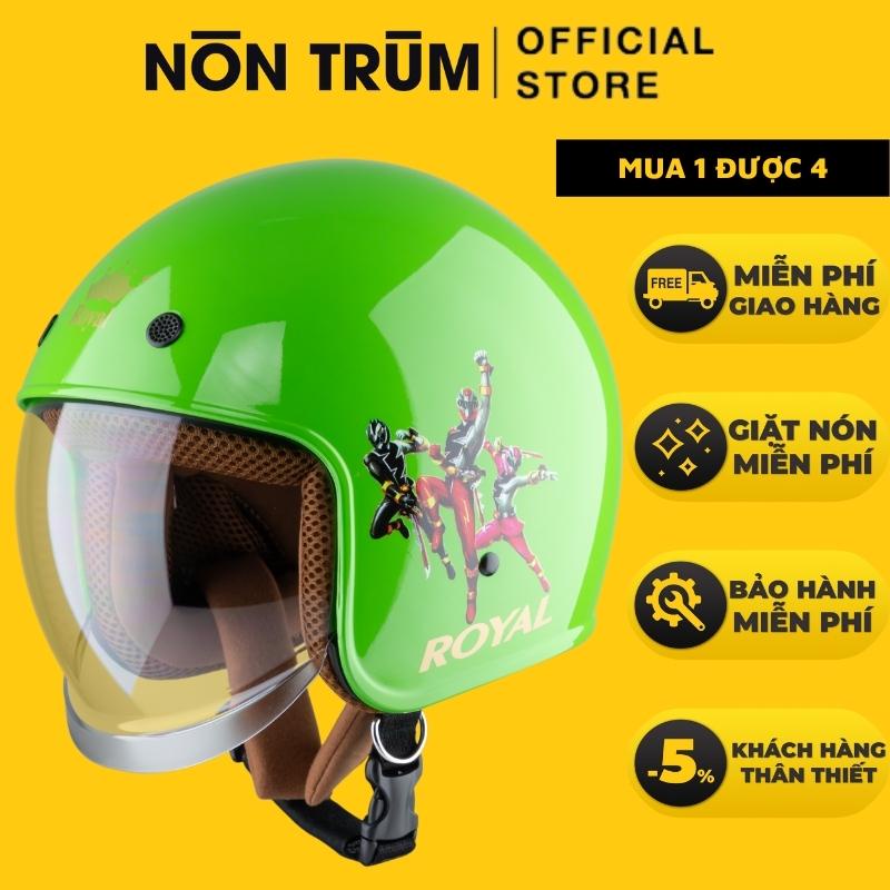 Mũ bảo hiểm3/4 Royal M139 có kính âm cho bé có vòng đầu 48-53cm
