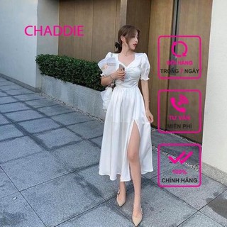 Đầm dạo phố dáng cổ điển kết hợp nhún ngực Chaddie - Mã SPCD0077