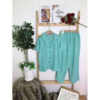 ( FreeSize Lụa Hàn ) Đồ Bộ Pijama Lụa Hàn Bèo TNQD.