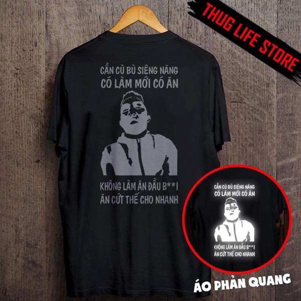 Áo phông phản quang một màu cần cù bù siêng năng