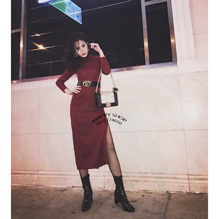 váy thun body lưng đan dây