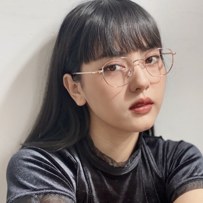 Gọng kính tròn nam nữ LILYEYEWEAR phù hợp mặt nhỏ càng kính thanh mảnh thời trang 3481