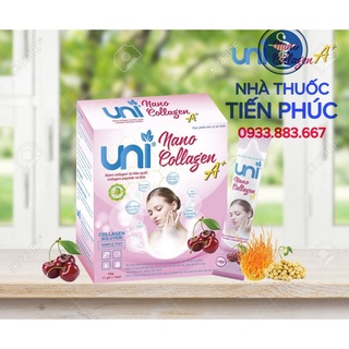 UNI NaNo Collagen – A++ Làm đẹp da, tăng cường nội tiết tố.Hộp 20 gói