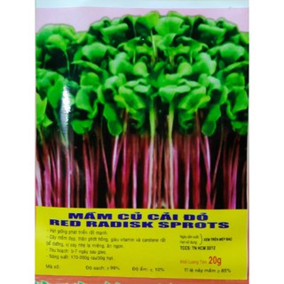 Hạt mầm củ cải Đỏ - gói 20 gram