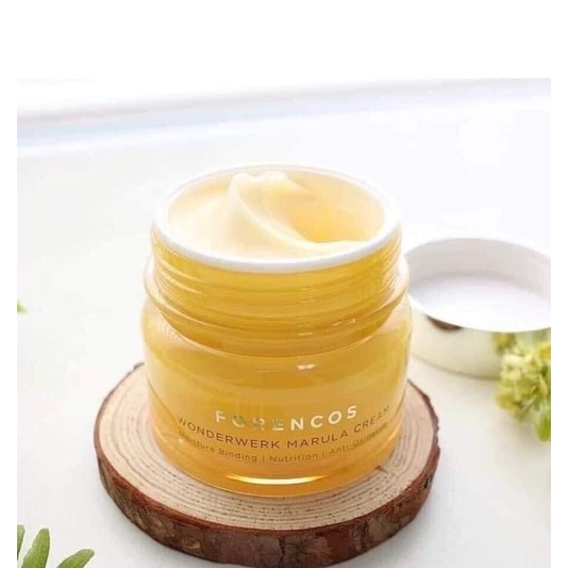 Kem Dưỡng Trắng Da Chuyên Sâu Forencos Wonderwerk Marula Cream ban đêm màu vàng Hàn Quốc 50ml
