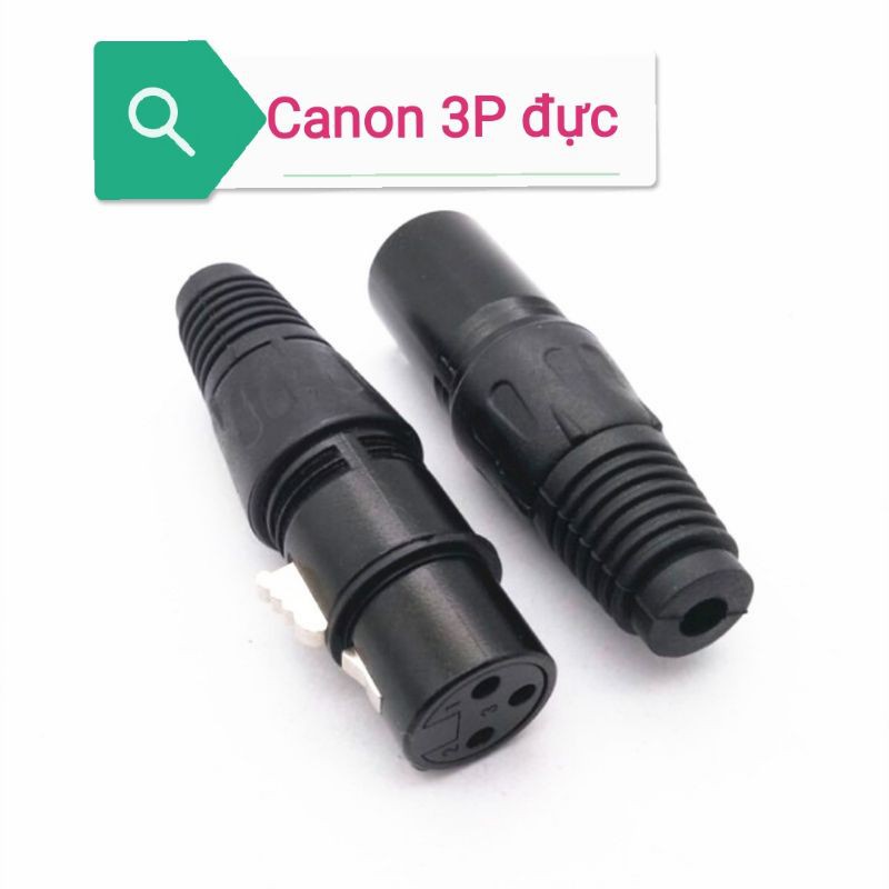 Đầu jack chuẩn Canon 3P đực, cái nối dây chân mạ vàng