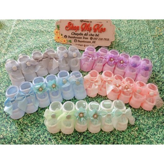 Sét giày tất nơ cho bé gái