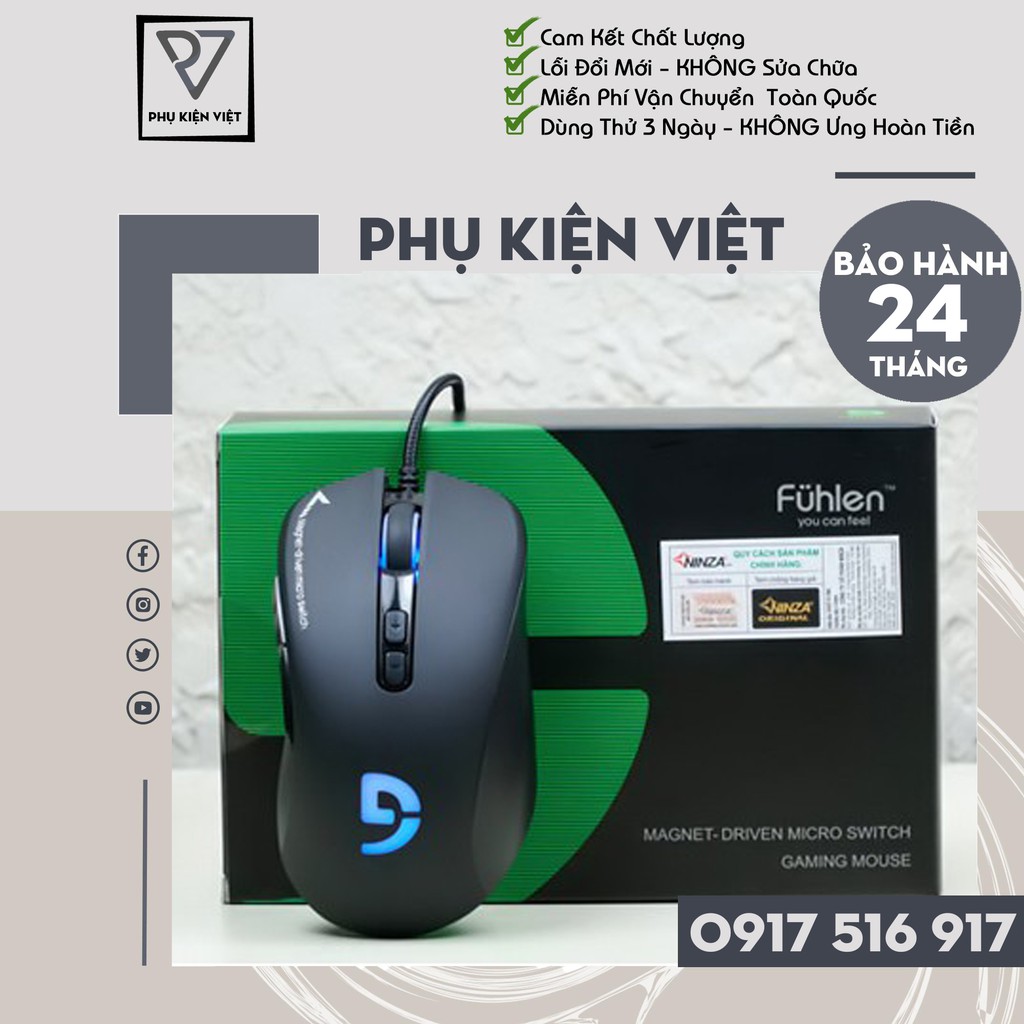 [Hàng Chính Hãng] Chuột Gaming Fuhlen G90, Chuột Game Fuhlen G90 - Bảo Hành 24 tháng