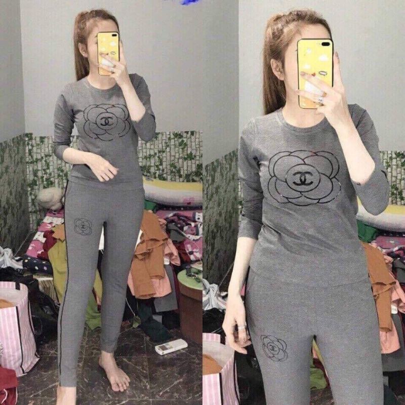 đồ bộ cotton nữ in hoa tay dài | BigBuy360 - bigbuy360.vn