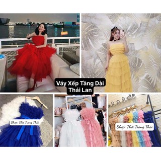 [CHỈ BÁN HÀNG THÁI THIẾT KẾ] VÁY XẾP TẦNG XÒE DÀI CÔNG CHÚA THÁI LAN 9 MÀU [CHẤT VẢI SIÊU ĐẸP][FREESIZE][FREESHIP]