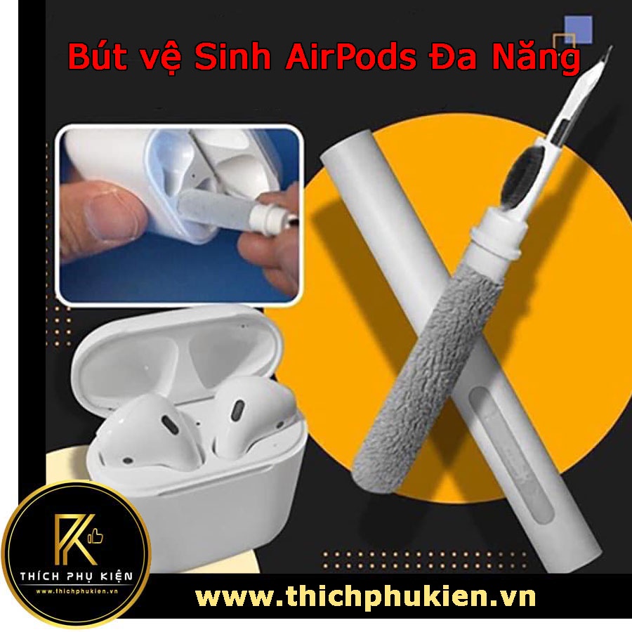 Bút vệ sinh Tai Nghe Airpods, Điện Thoại, Máy Ảnh, Đồng Hồ 3 trong 1 Đa Năng