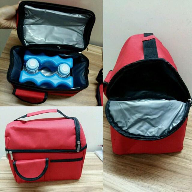 Túi giữ nhiệt 2 ngăn tặng 2 đá khô 3 sóng