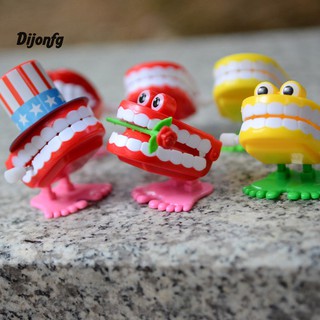 ♌Di Funny Cartoon Teeth Denture Foot Wind Up Clockwork Educational Kids Spring Toy