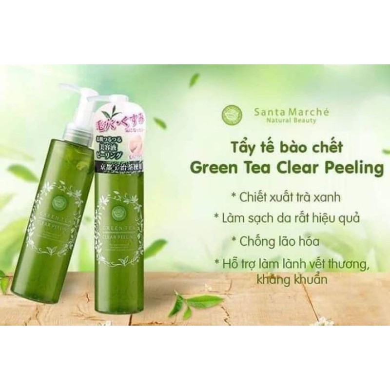 [Chính Hãng] Tẩy Da Chết Trà Xanh SANTA MARCHE GREEN TEA CLEAR PEELING Nhật Bản