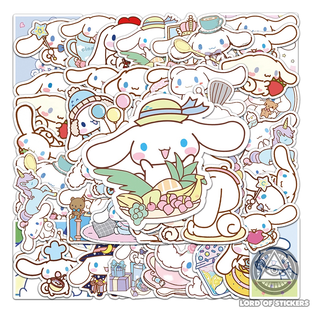 Set 50 Nhãn Dán Cinnamoroll Sticker Nhân Vật Hoạt Hình Cute Chống Thấm Nước Trang Trí Mũ Nón Bảo Hiểm, Laptop, Vali, Sổ