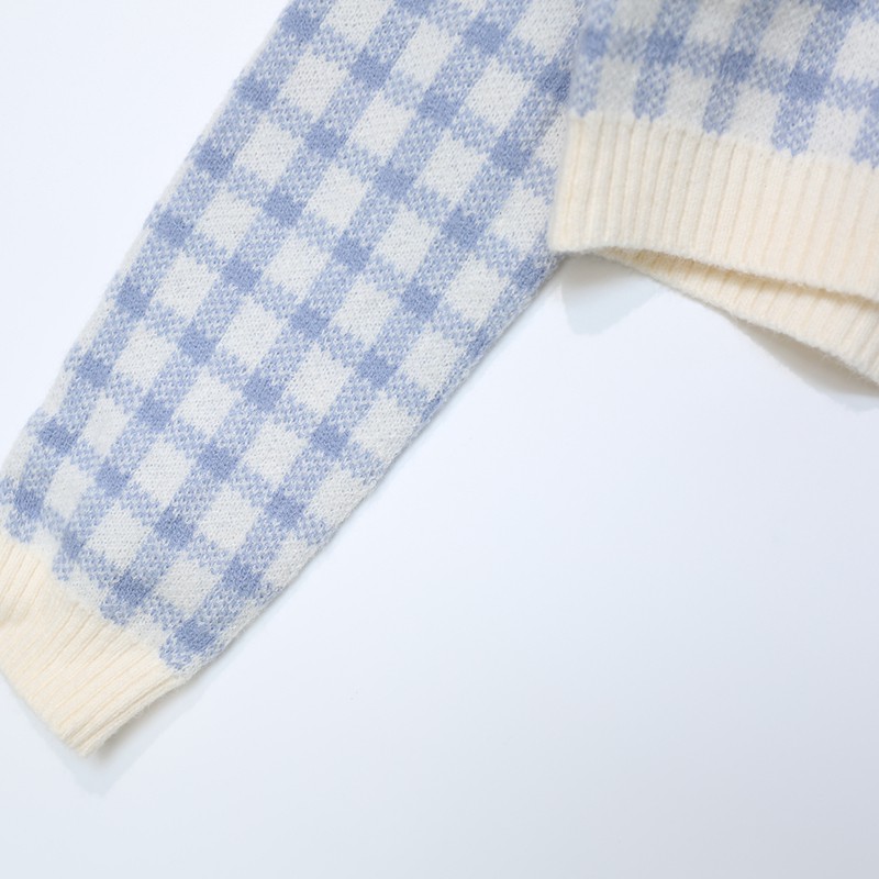 NZN Áo Cardigan Dài Tay Họa Tiết Sọc Caro Thiết Kế Độc Đáo Thời Trang Thu Đông