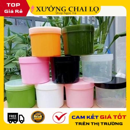 Hủ Đựng Kem ❤ GIÁ RẺ NHẤT ❤ Hũ nhựa đựng kem body 500g chiết mỹ phẩm , phụ kiện du lịch